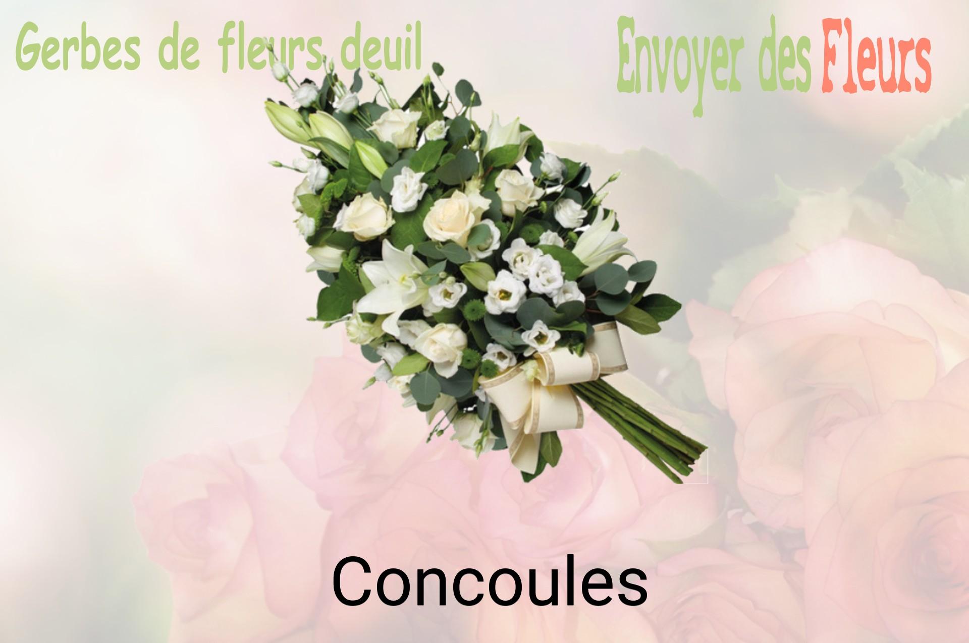 Gerbe de fleurs de deuil livrée à Concoules